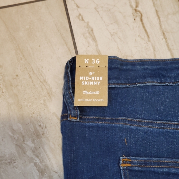Madewell NWT 9" mid rise button fly skinny jeans size 36 - Picture 7 of 8